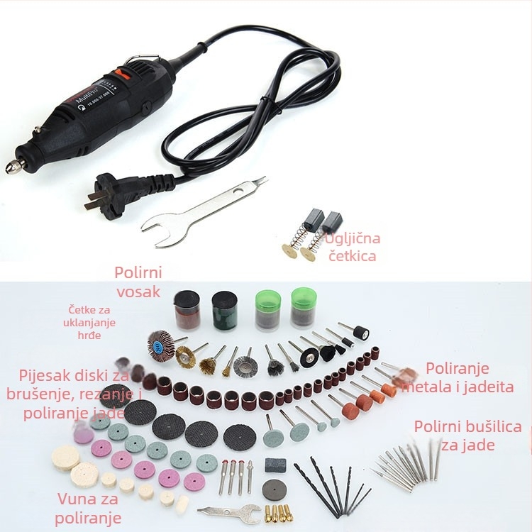 Električna brusilica s funkcijom graviranja, podesiva brzina, bušenje i rezanje