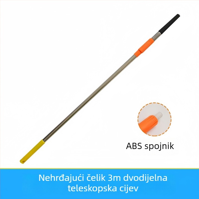Teleskopski štap za valjkove četke za bojenje, konstrukcija od nehrđajućeg čelika i aluminijske legure, prošireni spojni dizajn