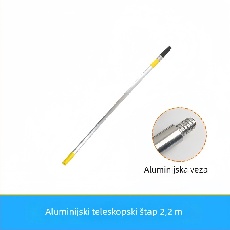 Teleskopski štap za valjkove četke za bojenje, konstrukcija od nehrđajućeg čelika i aluminijske legure, prošireni spojni dizajn