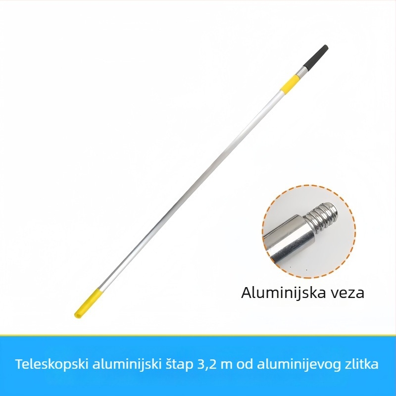 Teleskopski štap za valjkove četke za bojenje, konstrukcija od nehrđajućeg čelika i aluminijske legure, prošireni spojni dizajn
