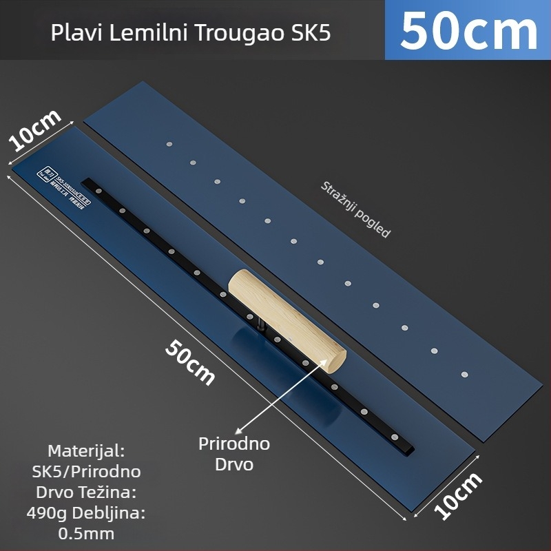 Špatula za gletanje Fulida, SK5 čelik, 0,5 mm, za kućnu dekoraciju i vanjsku izolaciju zidova