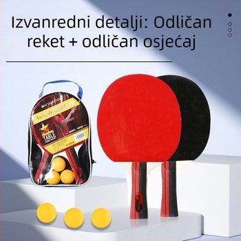 Set stolnog tenisa - Wilson, poplar ploča, invertna guma, vodoravni zahvat, zvjezdana raketa