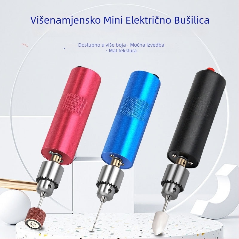 Mini multifunkcionalna električna brusilica za poliranje, rezanje i graviranje s mogućnošću bušenja perli — napajanje AC, 12V