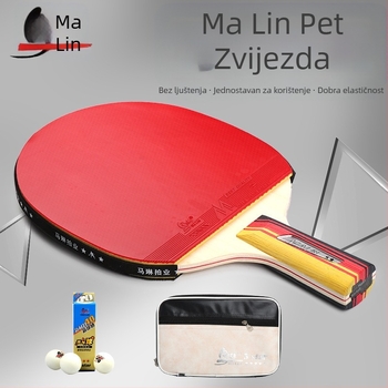 Marlene raketa za stolni tenis, daska od topola, reverzna guma, ravna oštrica, jednostavna verzija, prilagodba dostupna