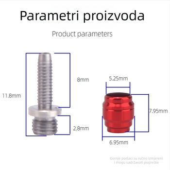 Hydraulična linija kočnice s olivnim priključcima, AVID-kompatibilna — model 00, marka Lmfcs/yongchangxing, šifra 00
