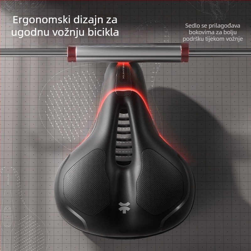 Sjedalo za bicikl Velvive 188 — izuzetno mekano, ublažava bolove u stražnjici, udobna navlaka za sjedala za planinske bicikle