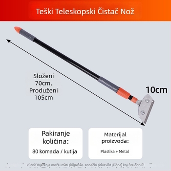 Nož za čišćenje s dugačkim drškom, proširivi alat za dekoraciju, špatula za kit za staklene pločice, tip ravnog noža