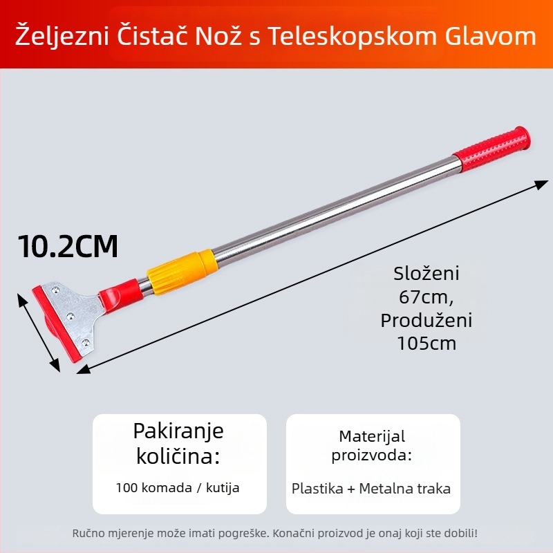 Nož za čišćenje s dugačkim drškom, proširivi alat za dekoraciju, špatula za kit za staklene pločice, tip ravnog noža