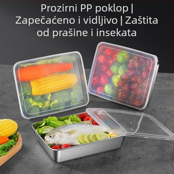 Debljena nehrđajuća čelična četvrtasta ploča s poklopcem – elektrolytički premaz, moderni minimalistički stil, prilagodljivo, za komercijalnu upotrebu