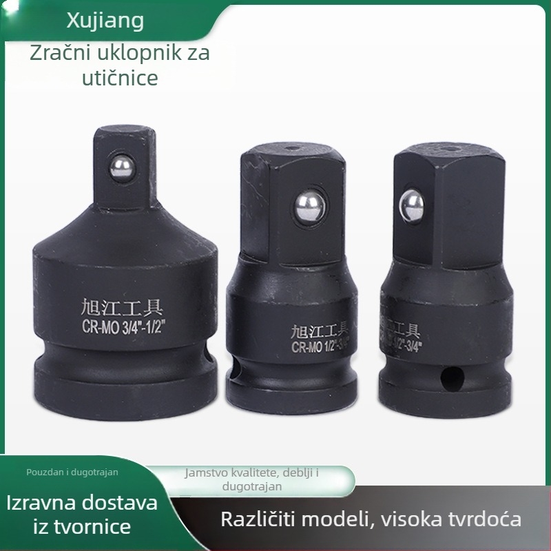 Teški adapter za utičnicu s četvrtastim pogonom – visoko ugljični čelik, fosfatni premaz, 0,3 kg