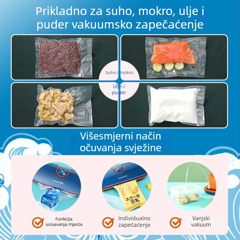 Stroj za vakuumsko pakiranje za kućnu uporabu, model FK-A01; volumen pakiranja 1 m³; marka Other