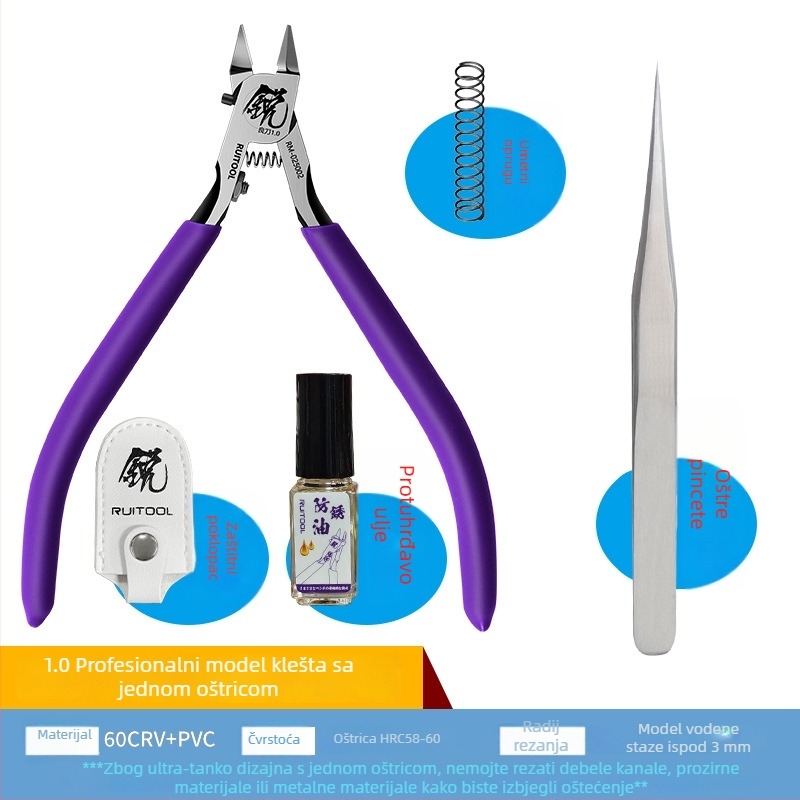 Gundam model alat za sastavljanje - početnički alat, klešta s jednom oštricom, Podrijetlo: Drugo; Uvoz: Ne