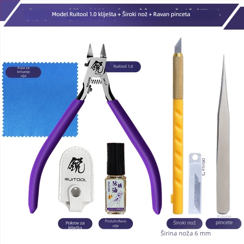 Gundam model alat za sastavljanje - početnički alat, klešta s jednom oštricom, Podrijetlo: Drugo; Uvoz: Ne