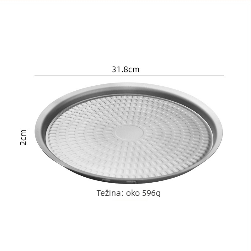 Gril posuda od čistog titana – okrugla, jednodjelna konstrukcija, debela, 1,7 kg, neprijanjajuća
