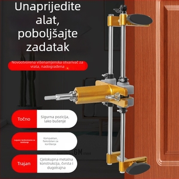 Stroj za bušenje rupa u drvenim vratima – komplet za ugradnju brave, unutarnje stolarske radove