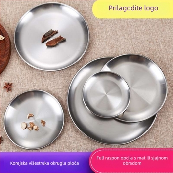 Tanjur – nehrđajući čelik, okrugli, mat završna obrada, moderni minimalistički dizajn