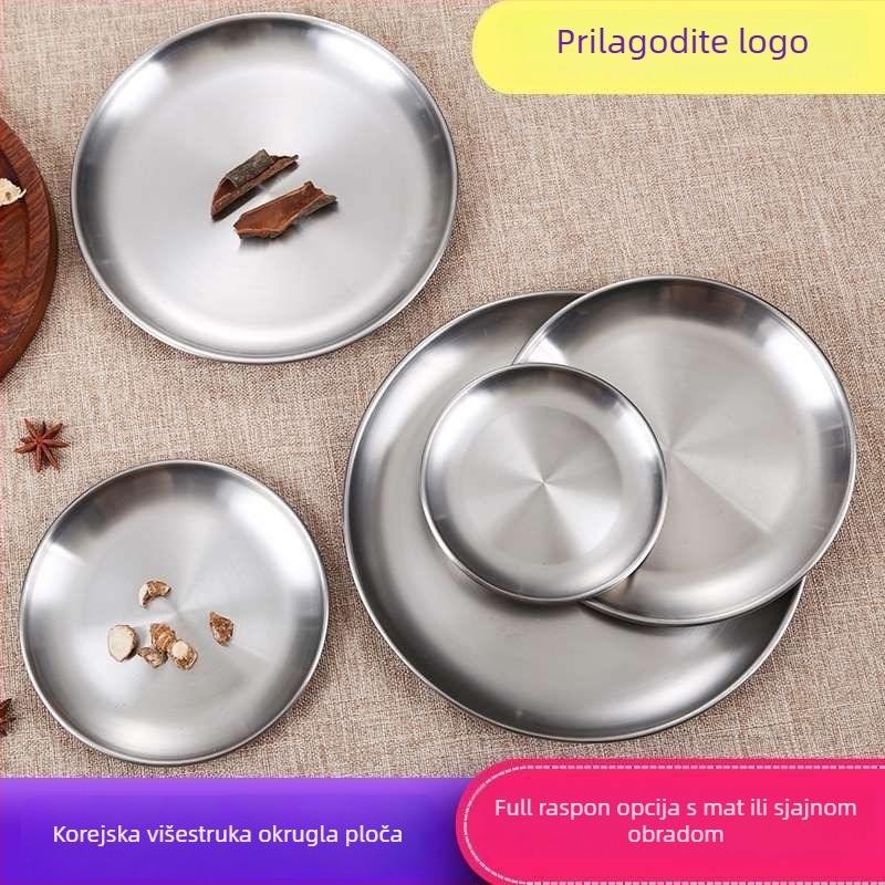 Tanjur – nehrđajući čelik, okrugli, mat završna obrada, moderni minimalistički dizajn