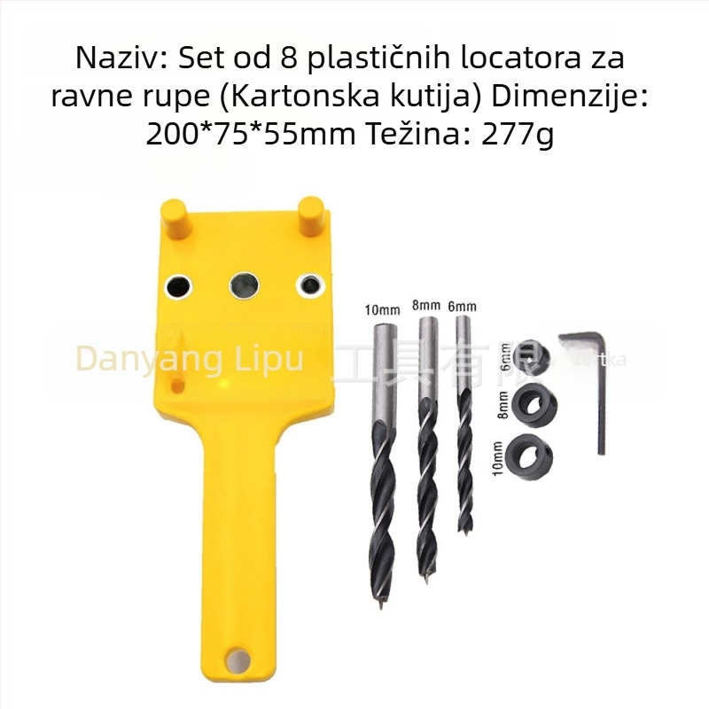 Mr Drill Ravni otvarač rupa – Set alata za drvodjelstvo, bušenje i pozicioniranje na drvenim pločama – plastika
