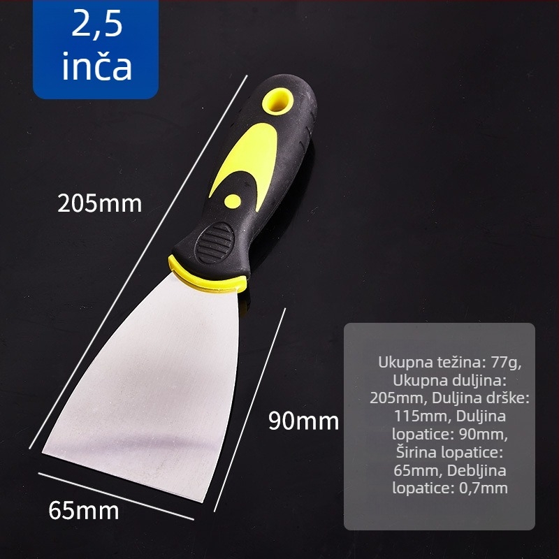 Špatula za kit s plastičnim držalom za skidanje kita i beljenje