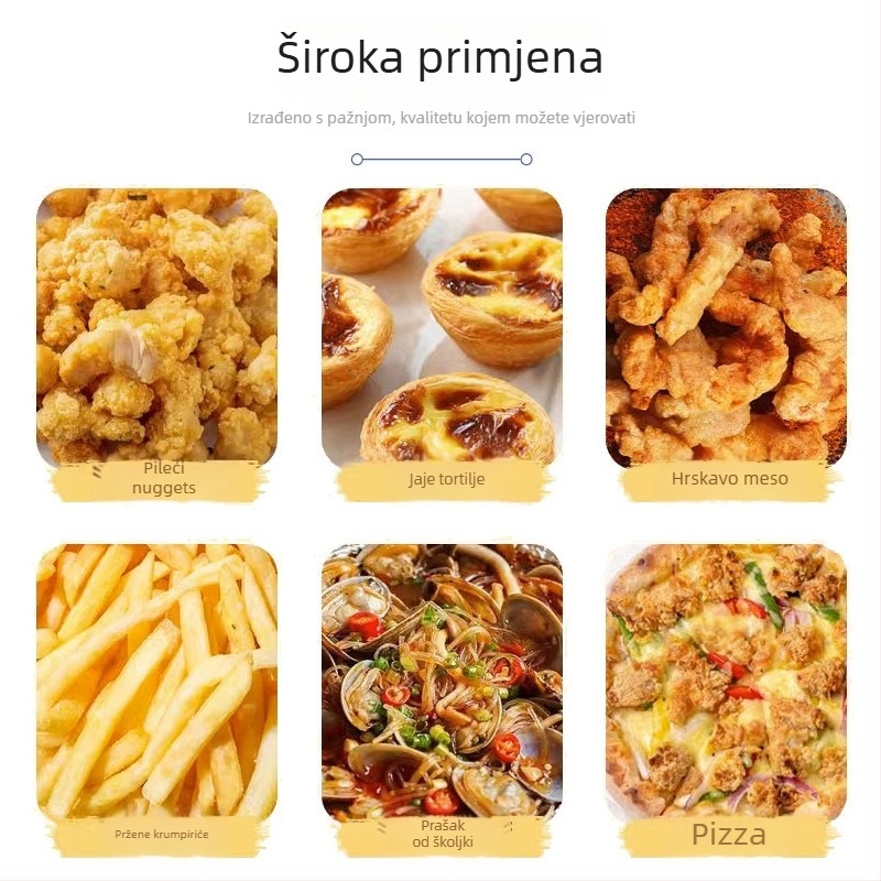 Jednokratna kvadratna kutija od aluminijske folije za pečenje u pećnici i air fryer; nije pogodna za mikrovalnu