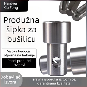 Univerzalni adapter za električni bušač s kvadratnim i kružnim osovinama, hex ključ, 1/2-inčni pogon