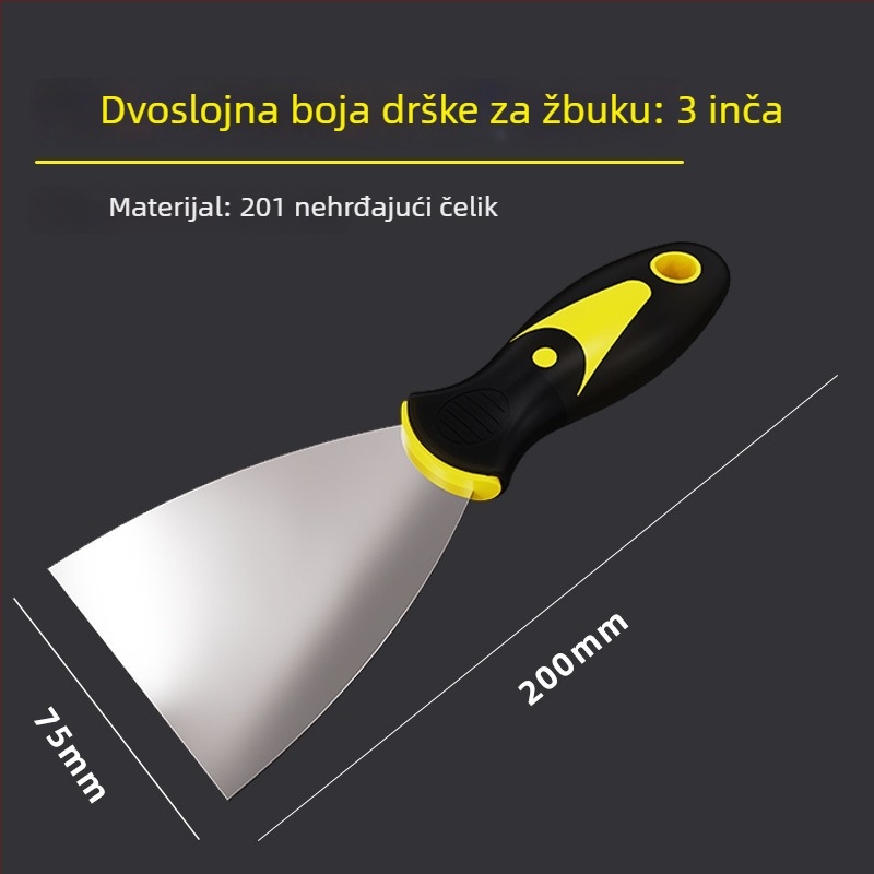 Špatula za kit od nehrđajućeg čelika, višenamjenska, debela oštrica, Outer corner knife, proizvedeno u Kini