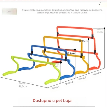 Nogometne prepreke za trening – odvojive, sklopive, s promjenjivom visinom | Materijal: ABS | Marka: Leap | Kategorija: Training Aids | Namijenjeno: Nogomet