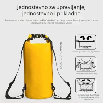Vodootporan bucket bag ruksak za outdoor aktivnosti, unisex, poliester