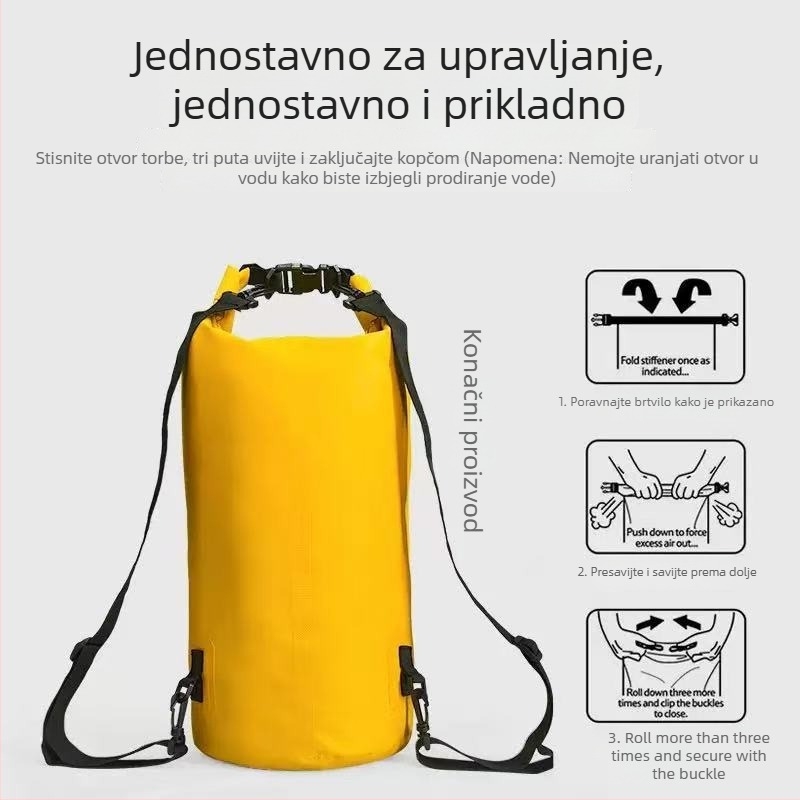 Vodootporan bucket bag ruksak za outdoor aktivnosti, unisex, poliester