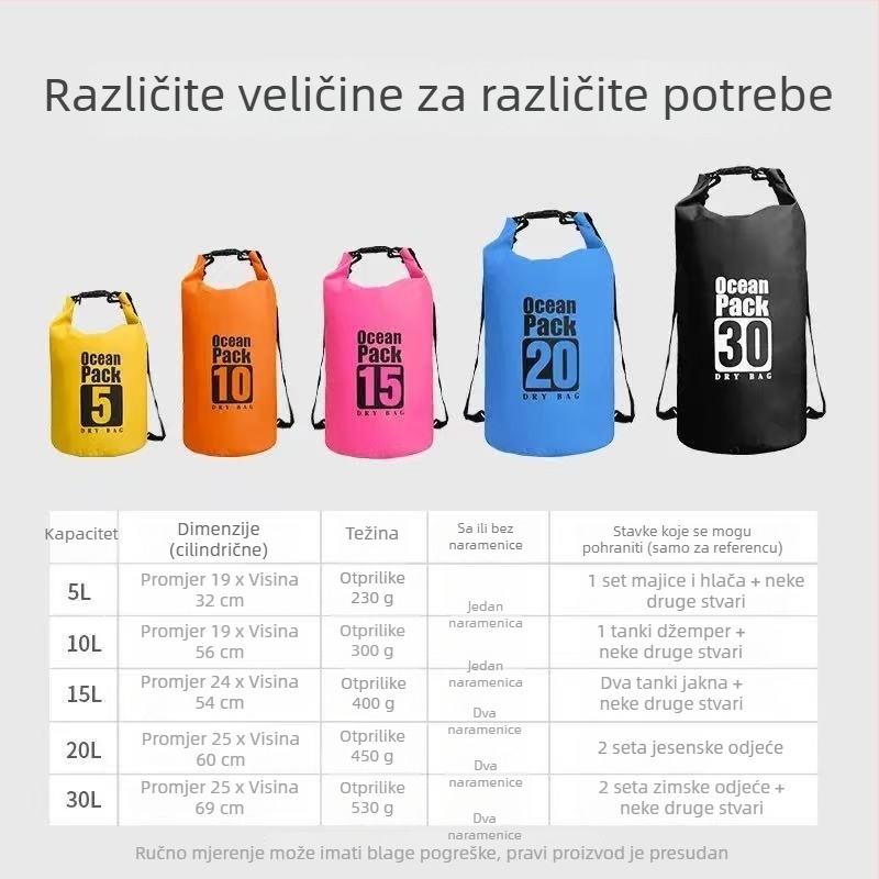 Vodootporan bucket bag ruksak za outdoor aktivnosti, unisex, poliester