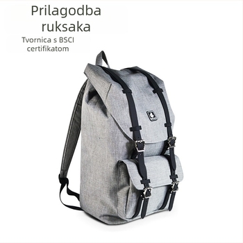 Platneni ruksak za planinarenje, kapacitet ispod 20 L, vodootporan i prozračan, pogodan za 16-inčni laptop, OEM prilagođeni logotip