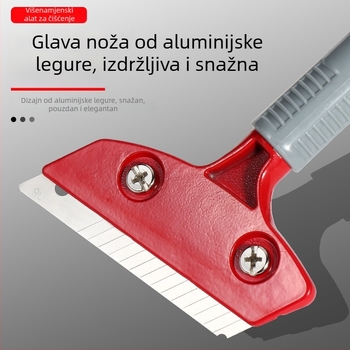 Nehrđajući čelični višenamjenski alat za čišćenje — model Cleaning Knife, Marka Great; namjena: čišćenje podova, uklanjanje oglasnog ljepila, čišćenje stakla, čišćenje šavova