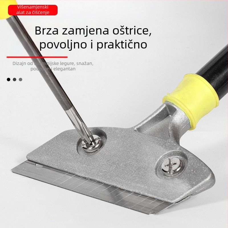 Nehrđajući čelični višenamjenski alat za čišćenje — model Cleaning Knife, Marka Great; namjena: čišćenje podova, uklanjanje oglasnog ljepila, čišćenje stakla, čišćenje šavova