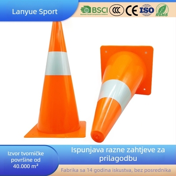 Nogometni trening konus od PE materijala, prilagodljiva obrada, licenciirana privatna oznaka, pomagala za trening