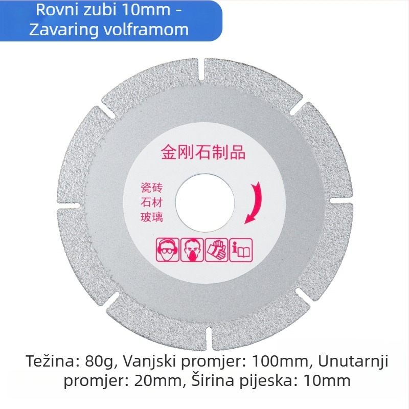 Dijamantni disk za rezanje stakla, dijamantni disk za brušenje pločica, disk za zavarivanje šavova — elektroplatirani, za dubinsku obradu stakla, ovlaštena privatna marka
