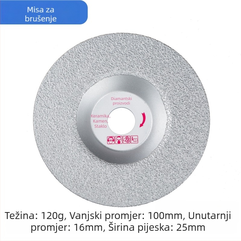 Dijamantni disk za rezanje stakla, dijamantni disk za brušenje pločica, disk za zavarivanje šavova — elektroplatirani, za dubinsku obradu stakla, ovlaštena privatna marka