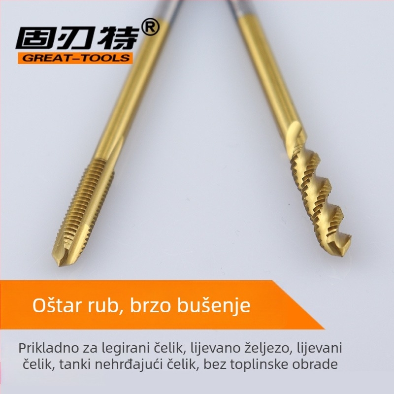 Kobalt sadržavajući produženi mali držač za narezivanje s spiralnim žlijebom za duboke otvore, nehrđajući čelik