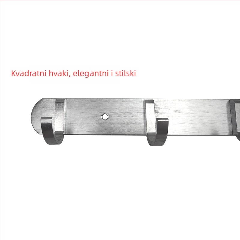 Vješak za odjeću od aluminijske legure, kvadratni zidni vješak, moderan minimalistički stil, s više od tri reda