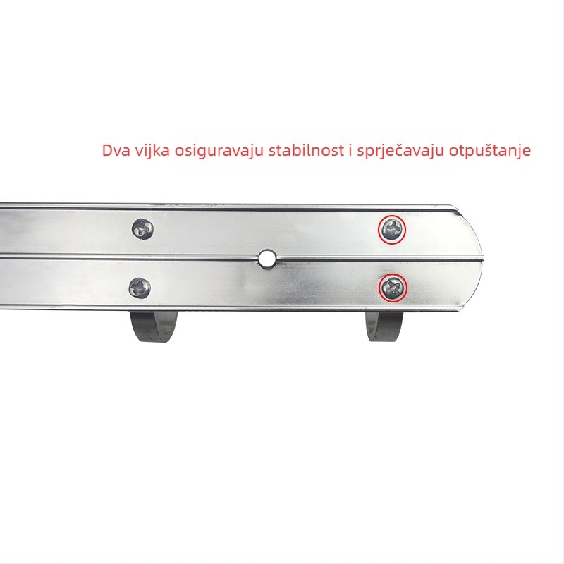 Vješak za odjeću od aluminijske legure, kvadratni zidni vješak, moderan minimalistički stil, s više od tri reda