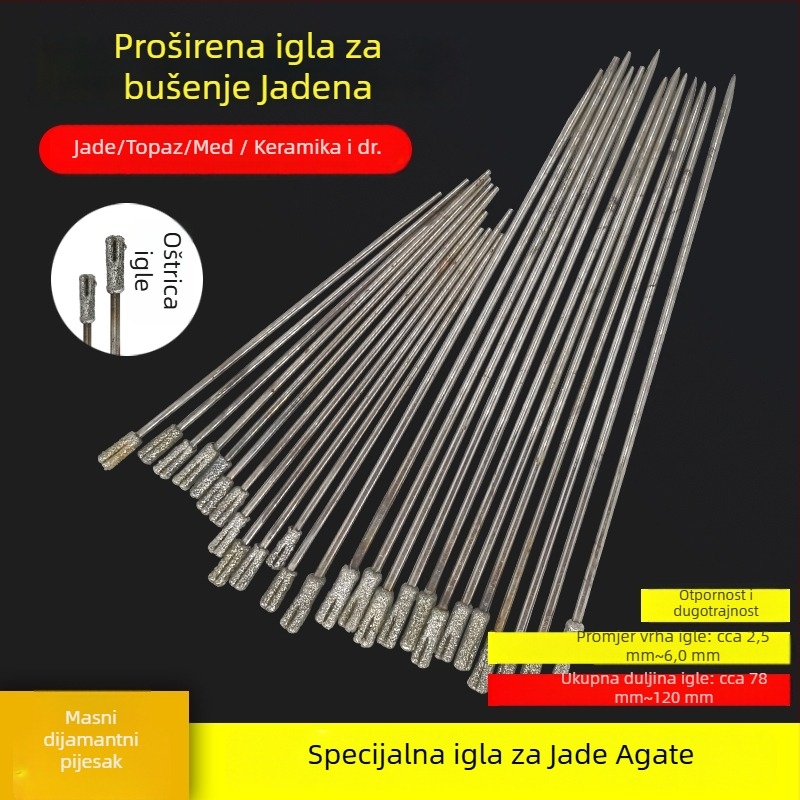 Prošireni dijamantni bušilica za jade, agat, kamen, staklo i keramiku