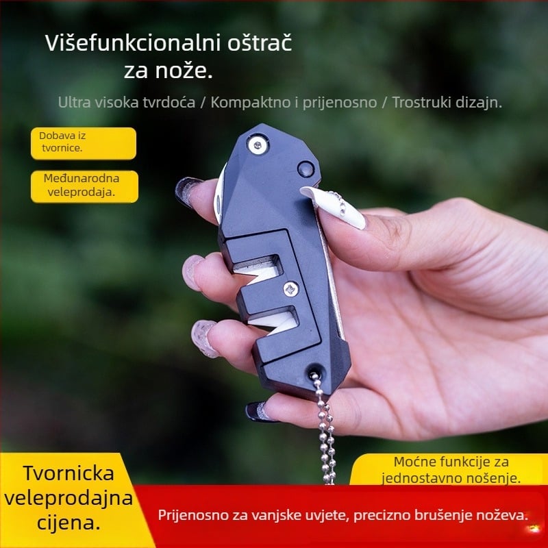 Chengyu 4-u-1 prijenosni alat za oštrenje noževa, oštrač od volframovog čelika