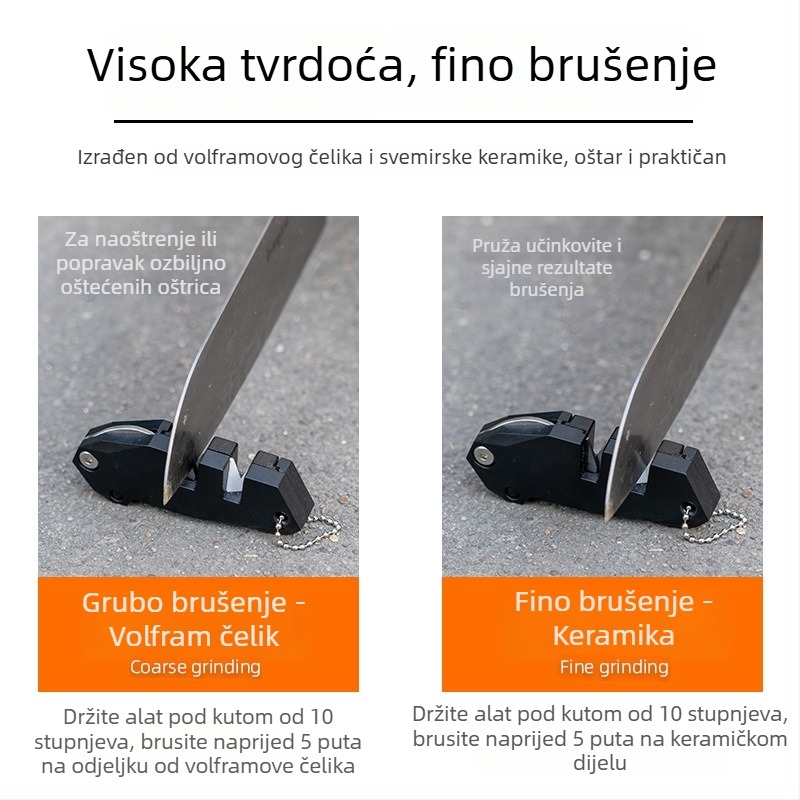 Chengyu 4-u-1 prijenosni alat za oštrenje noževa, oštrač od volframovog čelika