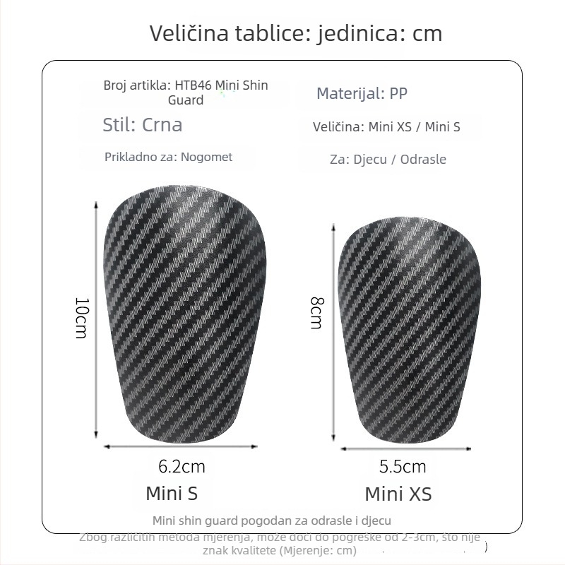 Štitnici za potkoljenicu s remenima – Dvostruki set za nogometni trening, PU materijal, model htb46