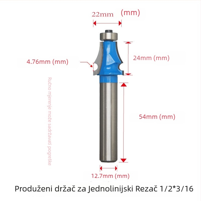Drvoobradna freza – glava za frezu s malim držačem, za završavanje rubova ormara