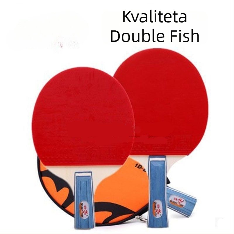 Raketa za stolni tenis s futom, za početnike, pravilan udarac, anti-prijanjiva guma, drvena jezgra lipe