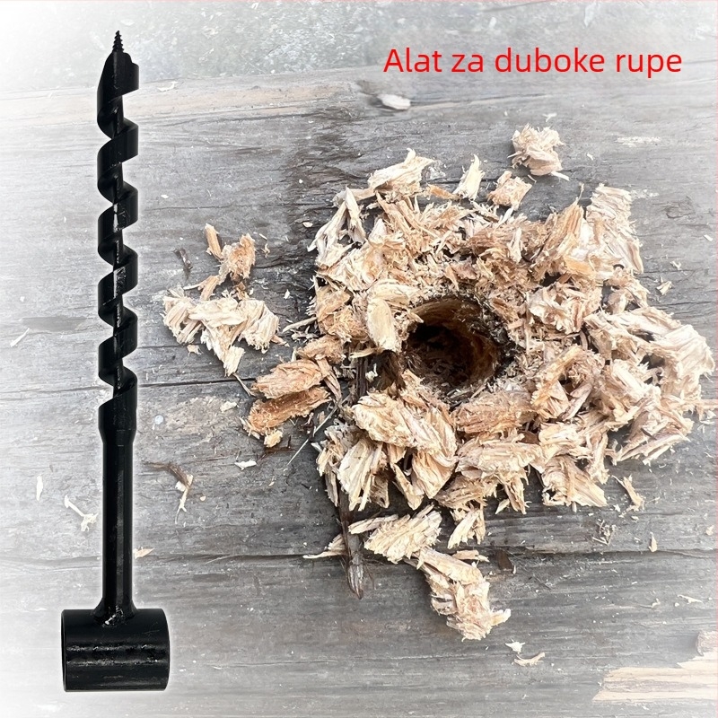 Ručni spiralni svrdlo za drvo, produžene duljine