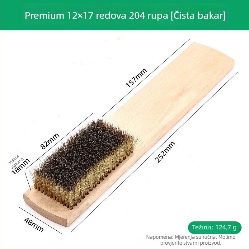 Coyute Mekana bakrena žičana četkica za nježno čišćenje perli, četka za čišćenje bakra i nehrđajućeg čelika, uklanjanje hrđe
