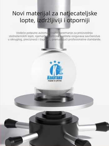 Kokutaku lopte za stolni tenis, 3 zvjezdice, kutija od 6 komada, ABS materijal, šivane, natjecateljski/trening