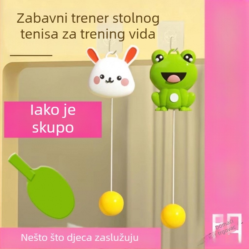 Dječji trener stolnog tenisa — vježba koordinacije ruka-oko, visići trener za početnike, PP materijal