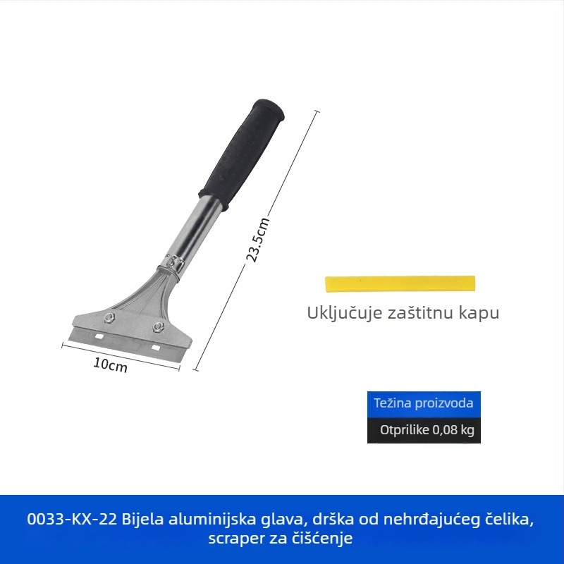 Kućna špatula za čišćenje: aluminijsko tijelo, model 22 dugačka cjevasta oštrica od nehrđajućeg čelika, serija 22